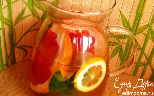 Рецепт Цитрусовый лимонад на основе зеленого чая