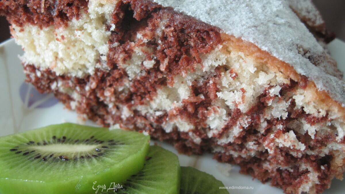 Кокосовый пирог "Зебра"