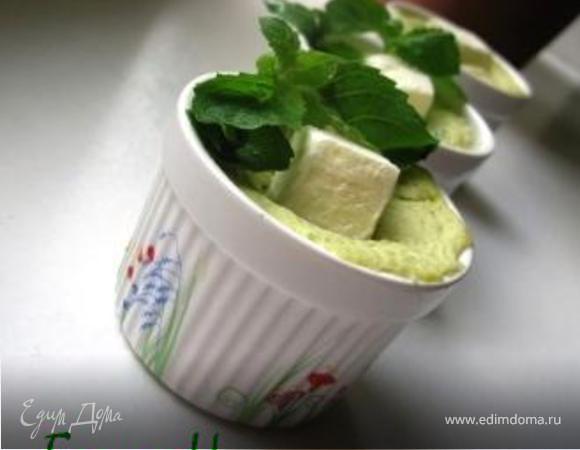 Мятные мини-чизы на пару