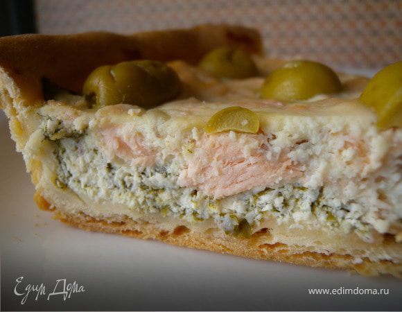 Тарт с рыбой и творожным сыром