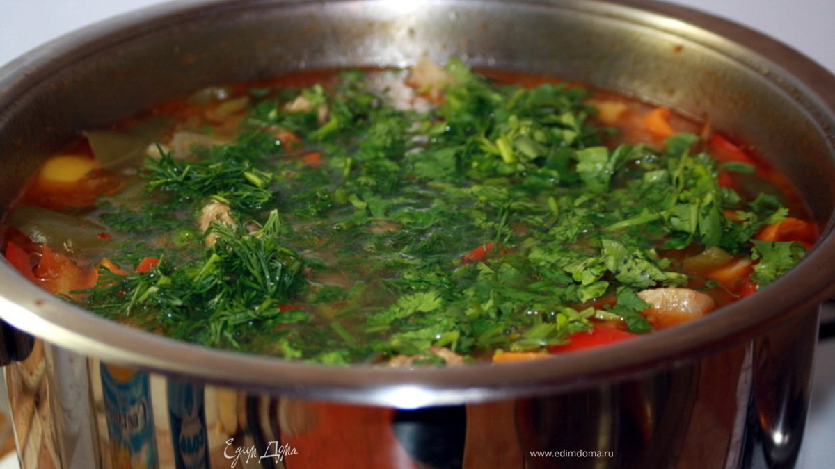 Дачная шурпа из баранины