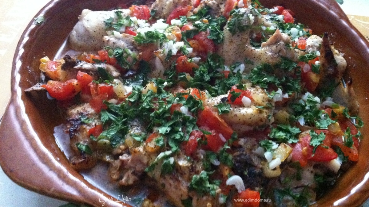 Коккинисто или курица по-гречески