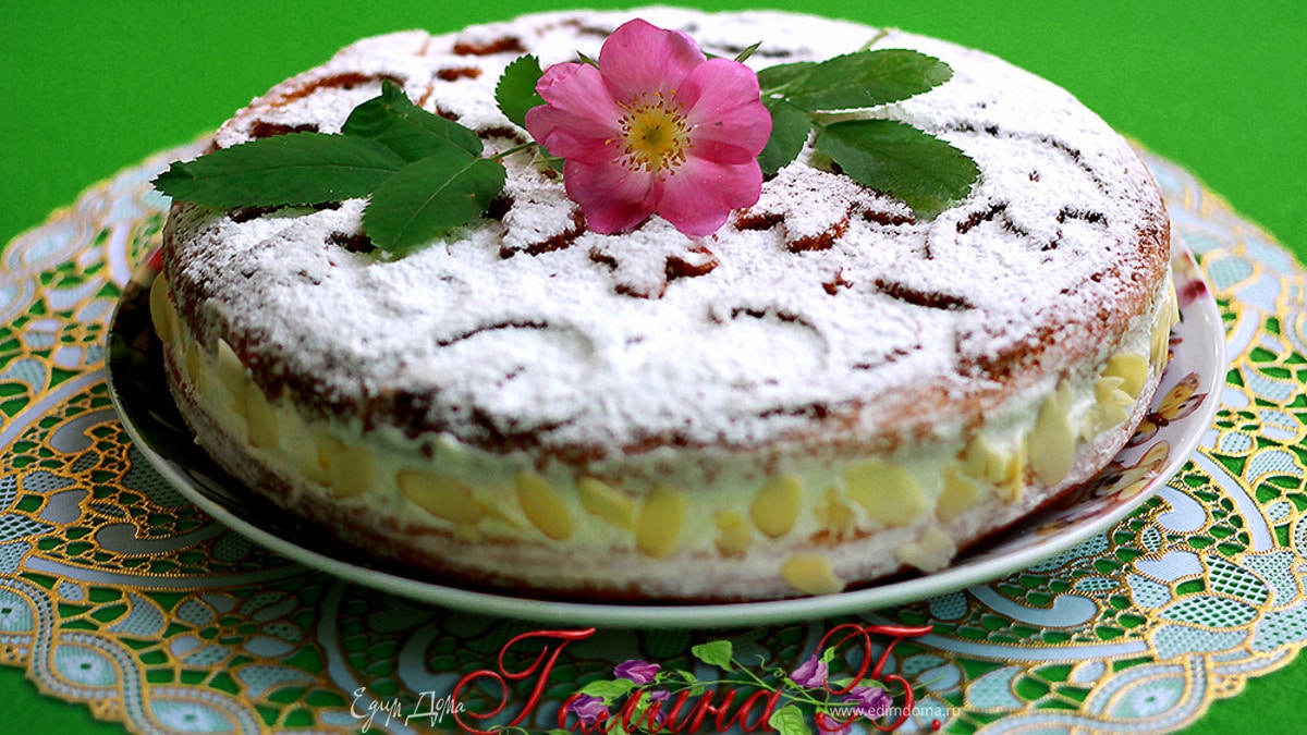 Бисквит с творожно-сливочным кремом