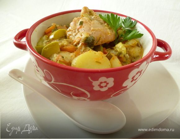 Летнее рагу с курицей