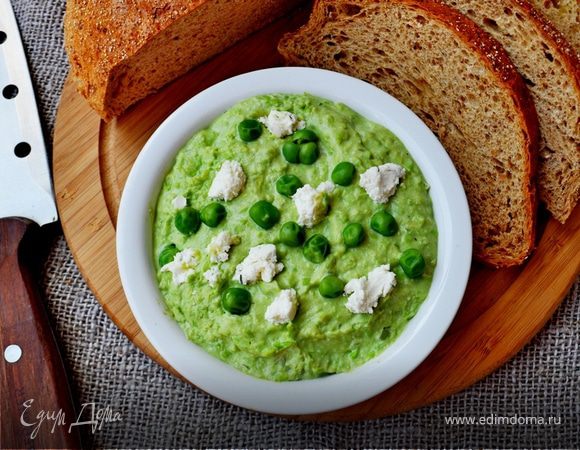 Нежный паштет из зелёного горошка