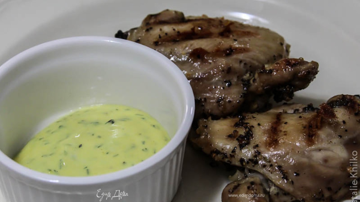 Курочка на гриле с горчичным соусом