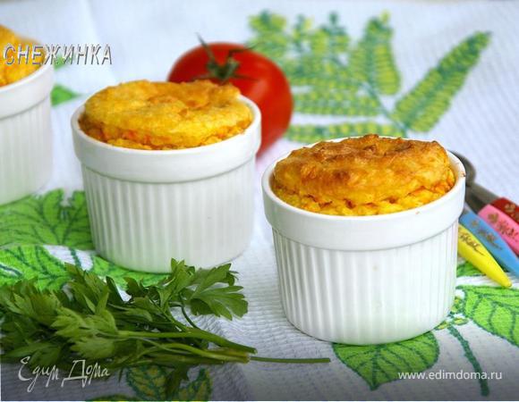 Сочное куриное филе под рисово-морковным суфле Сочное куриное филе под рисово-морковным суфле
