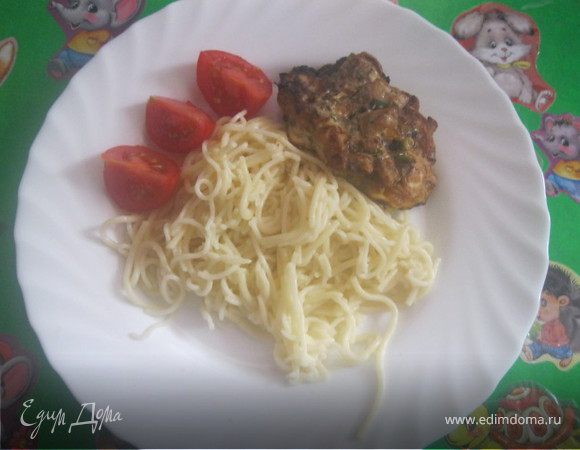 Куриные котлетки с грибным соусом 