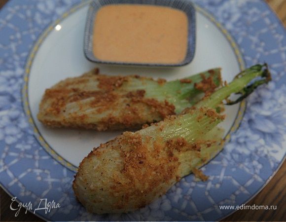 Жареный фенхель с чили-майонезом 