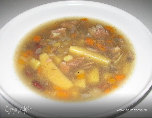 Фасолевый суп с грибами Фасолевый суп с грибами