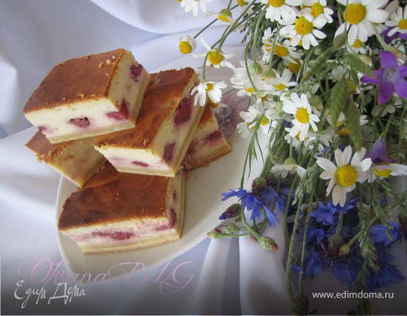 Творожная запеканка "Клубничные капельки"