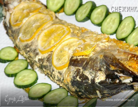 Щука фаршированная, запеченная в фольге
