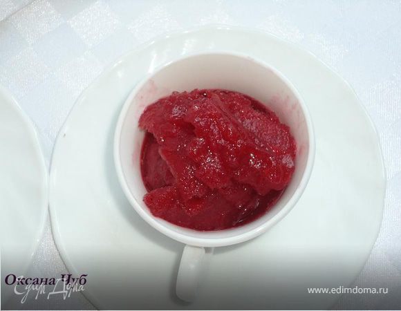 Малиновый сорбет с шампанским Малиновый сорбет с шампанским