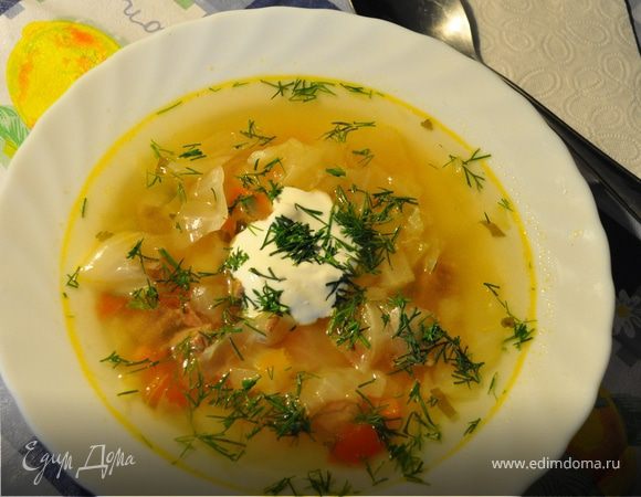 Легкий капустный супчик