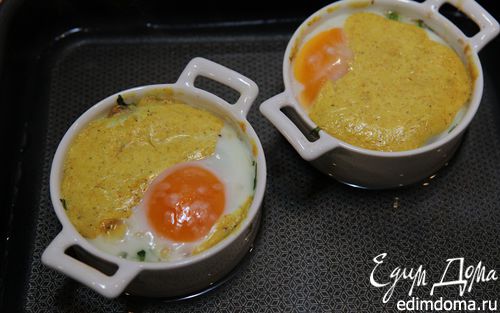 Рецепт Кабачок с яйцами кокот по-индийски