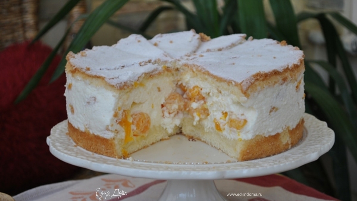 Творожный торт с мандаринами