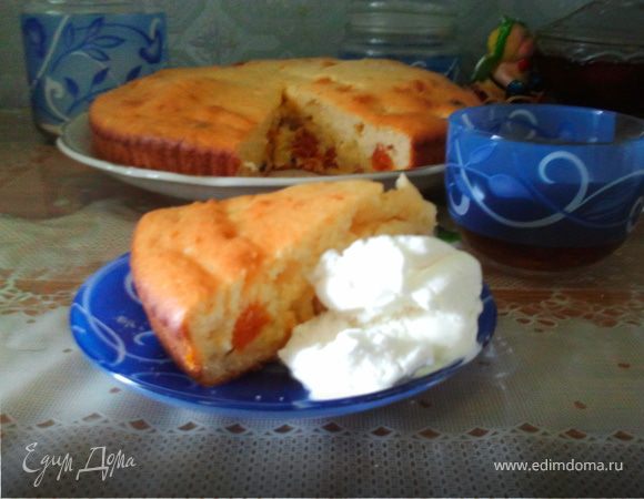 Пышный кекс с курагой Пышный кекс с курагой