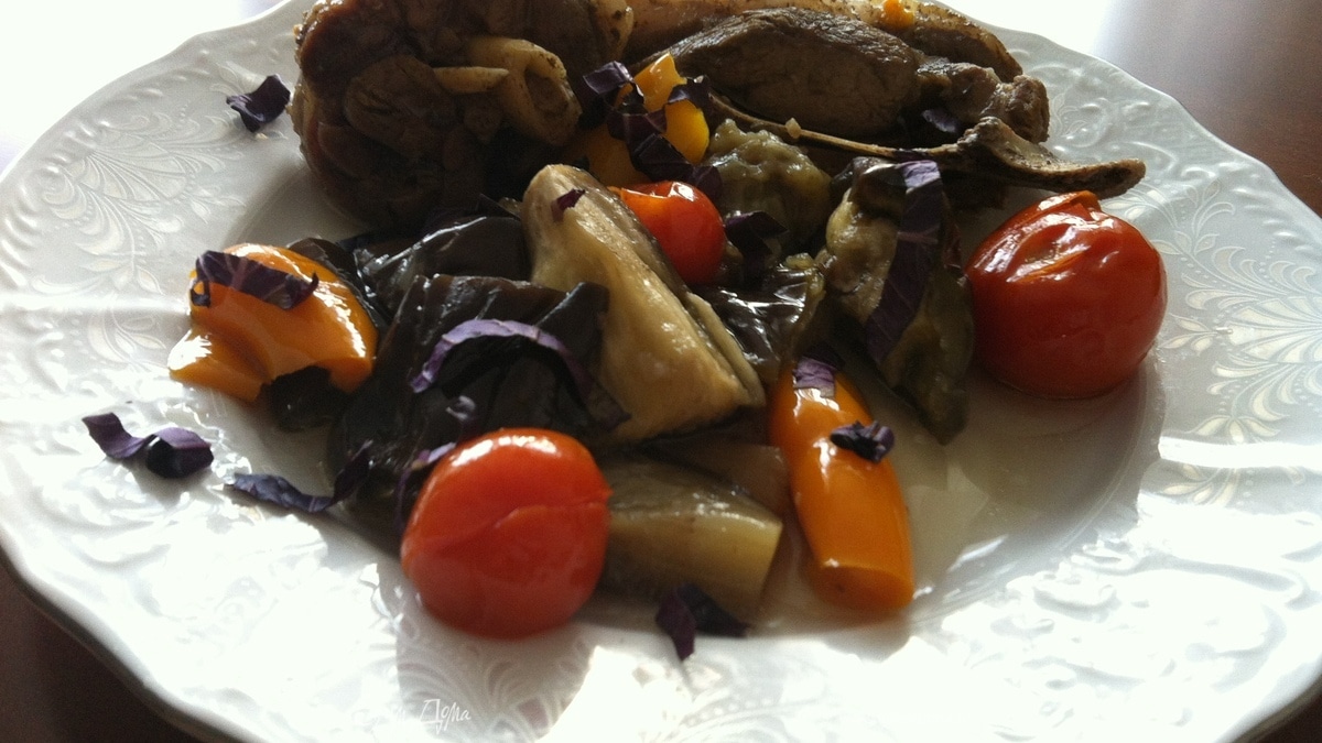 Баранина с овощами