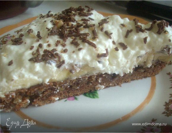 Шоколадно-банановый торт со сливками Шоколадно-банановый торт со сливками