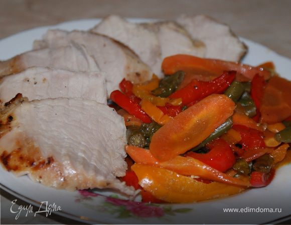 Свиная вырезка с овощами в азиатском стиле Свиная вырезка с овощами в азиатском стиле