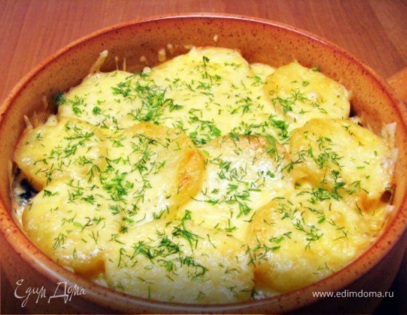 Запеканка с грибами и картофелем