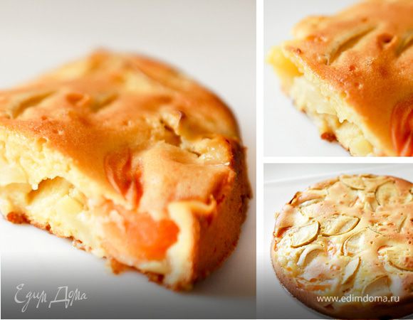 Йогуртовый пирог с абрикосами и яблоками Йогуртовый пирог с абрикосами и яблоками