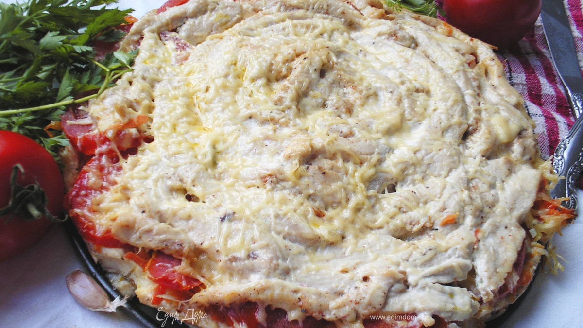 Мясной пирог "Чайная роза"