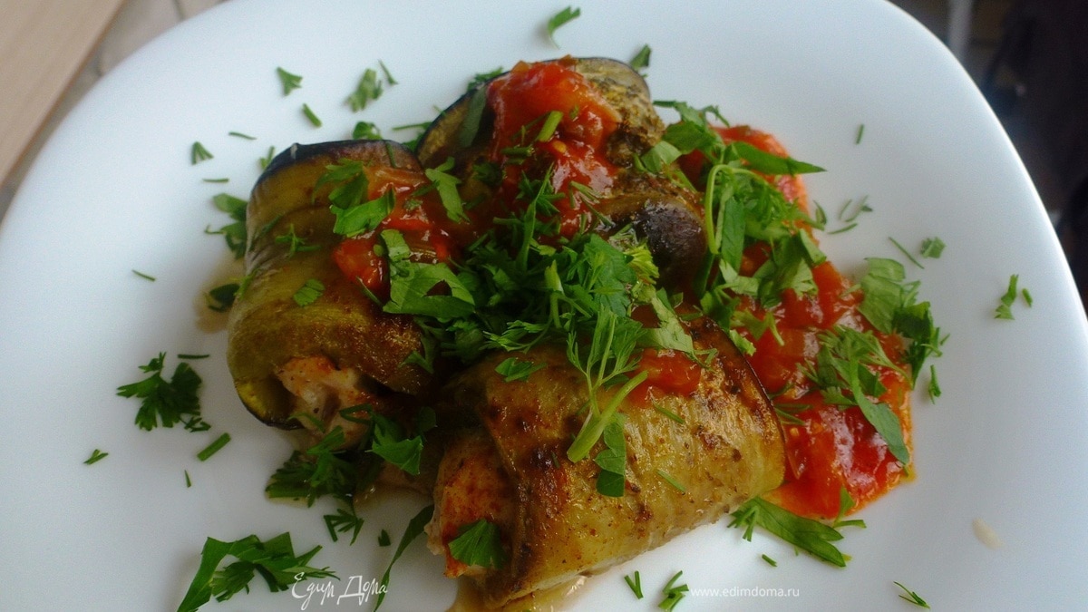 Баклажанные рулеты