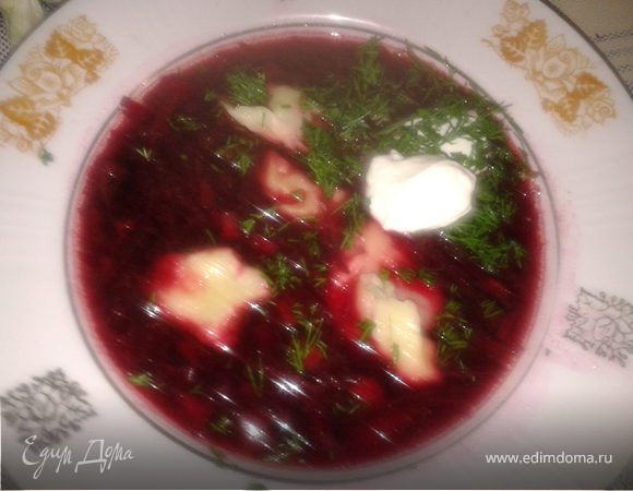 Борщ грибной с ушками Борщ грибной с ушками