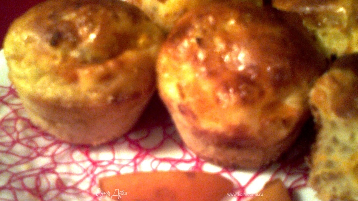 Кексы творожные со штрейзелем "наоборот"