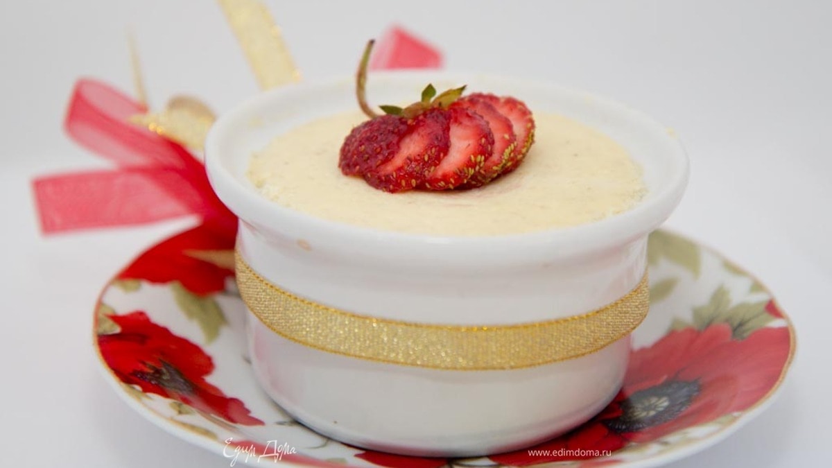 Творожный пудинг с бананом