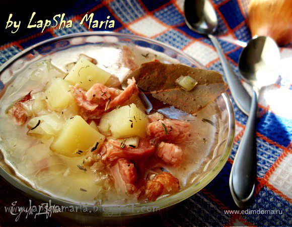 Шотландский луковый суп с копченой свининой Шотландский луковый суп с копченой свининой