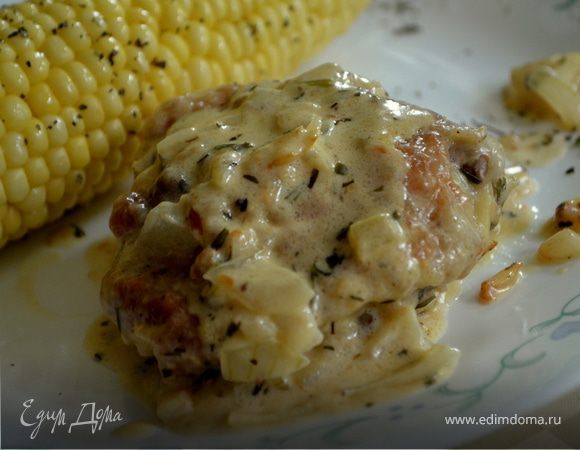 Куриные бедрышки в соусе кремово-горчичном