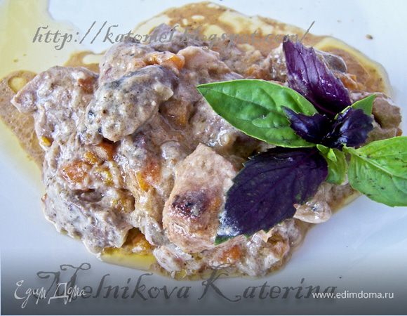 Фрикасе из курицы в сливочном соусе