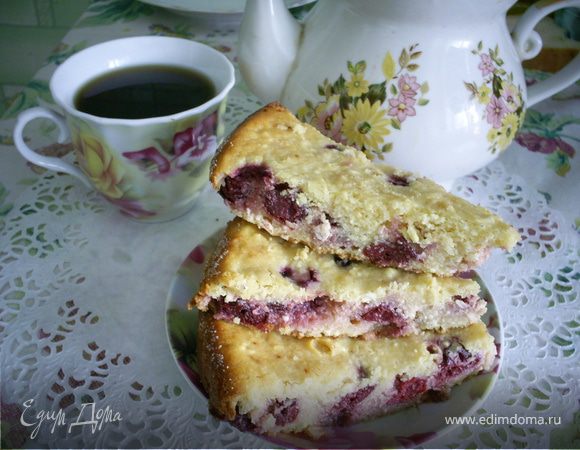 Творожная запеканка с вишней