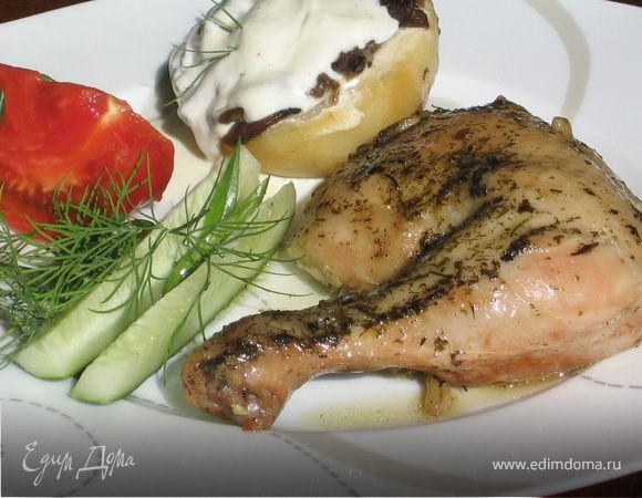 Курица в прованских травах с пивом Курица в прованских травах с пивом