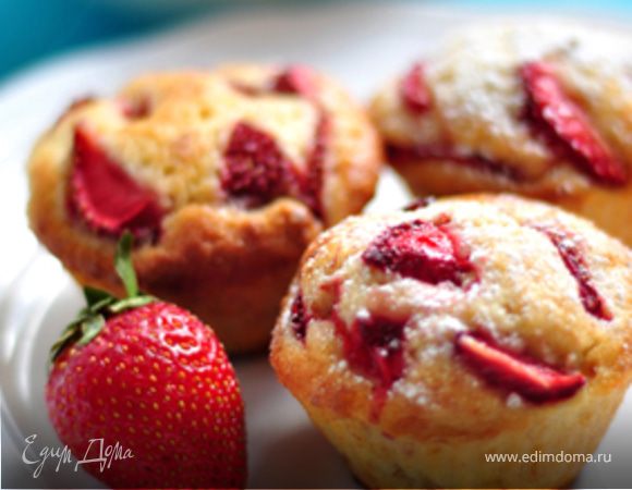 Бананово-клубничные маффины Бананово-клубничные маффины