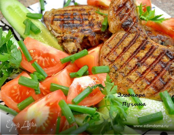 Свинина, обжаренная на сковородке-гриль Свинина, обжаренная на сковородке-гриль