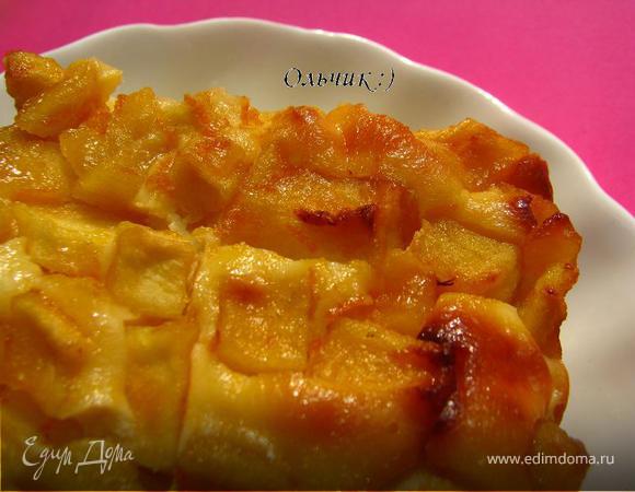 Творожное суфле с карамелизированными яблоками