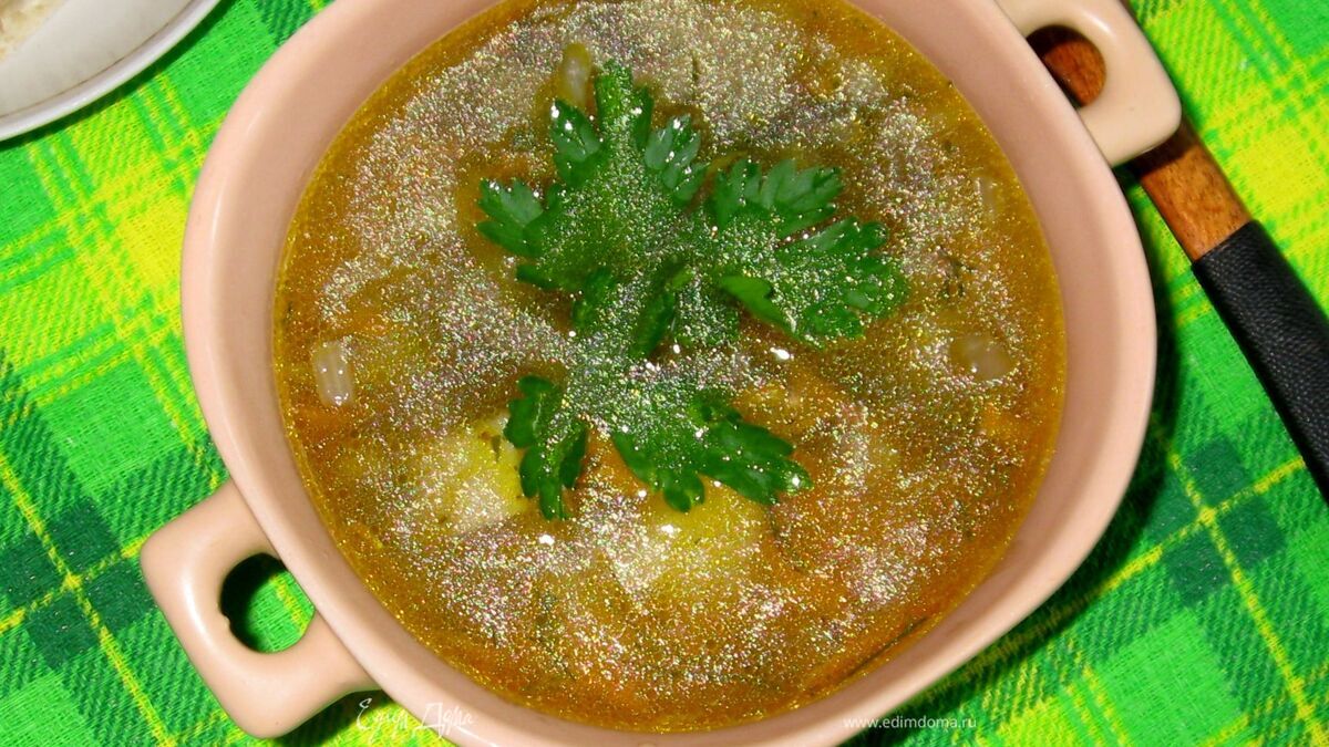 Cуп с курицей и баклажанами