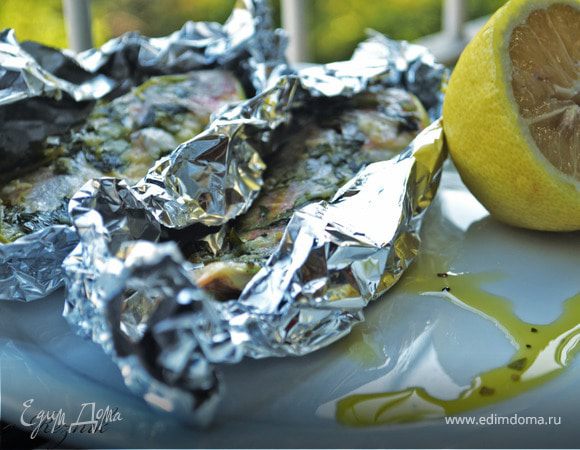 Барабулька запеченная в фольге с травами Барабулька запеченная в фольге с травами