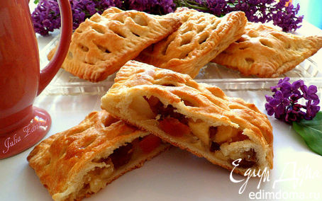 Рецепт Мини-пироги с яблоками, грушами и сухофруктами