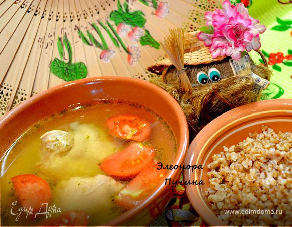 Гречка с куриным бульоном Гречка с куриным бульоном