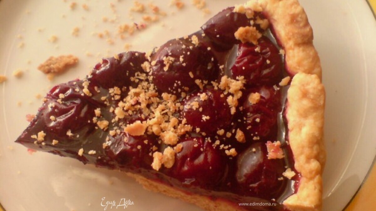 Вишневый пирог-желе