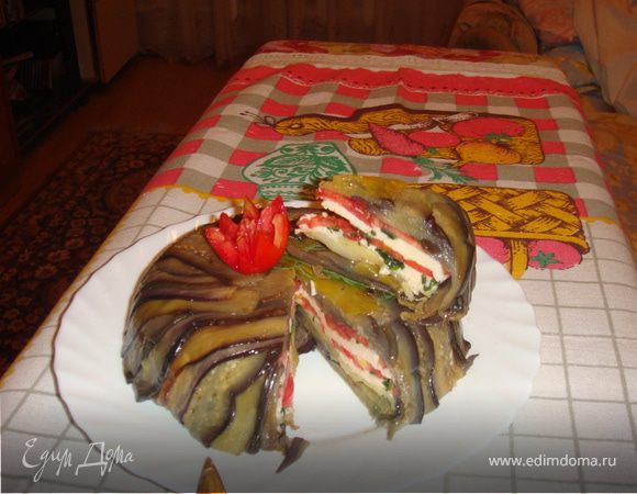 Террин из баклажанов с адыгейским сыром