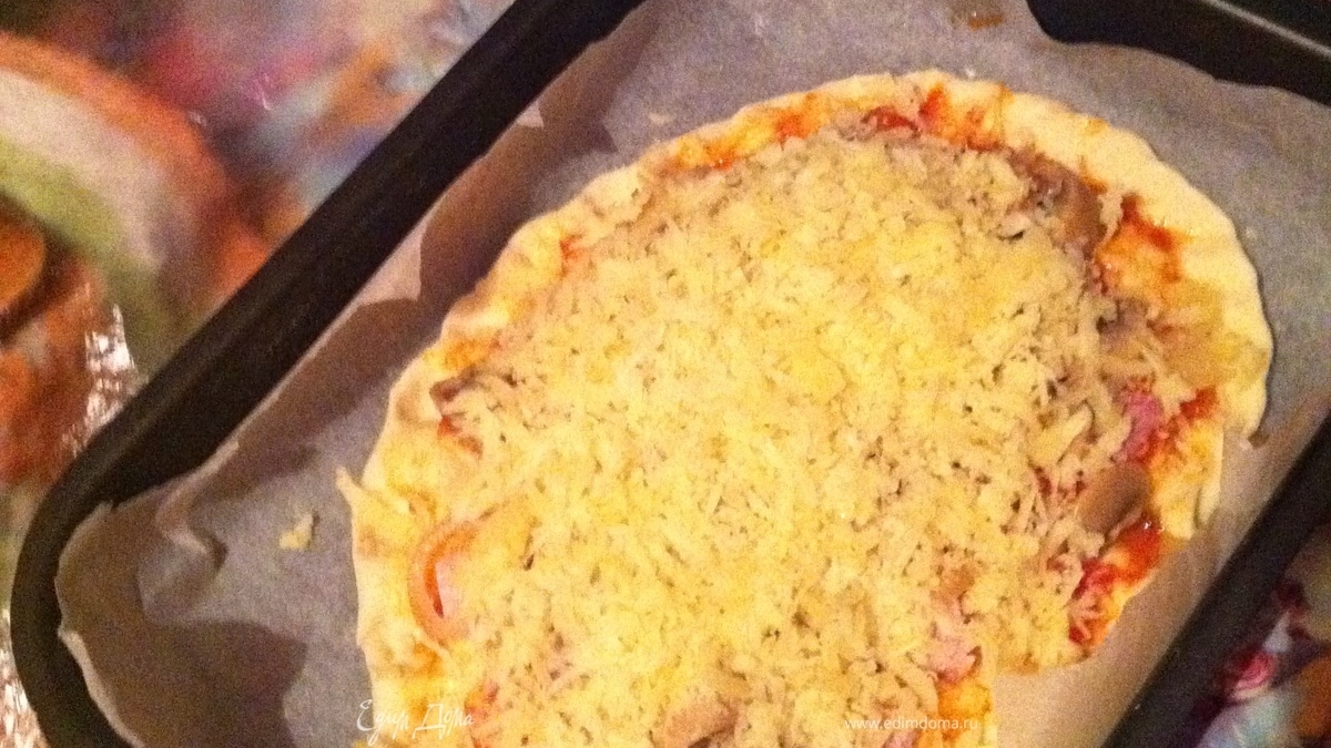 Очень вкусная пицца на скорую руку