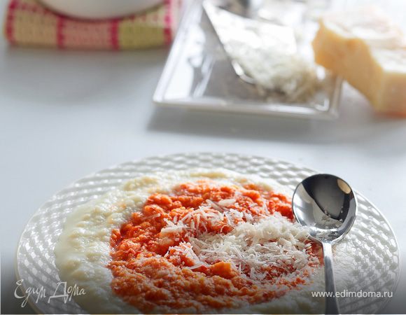 Трио — пюре из цветной капусты, красного перца и кукурузы Трио — пюре из цветной капусты, красного перца и кукурузы