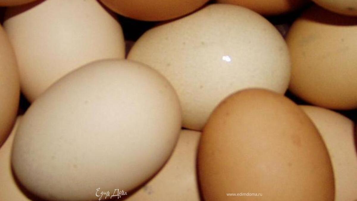 Яйца на водяной бане
