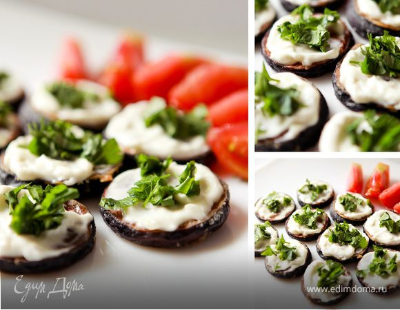 Жареные баклажаны под чесночным соусом