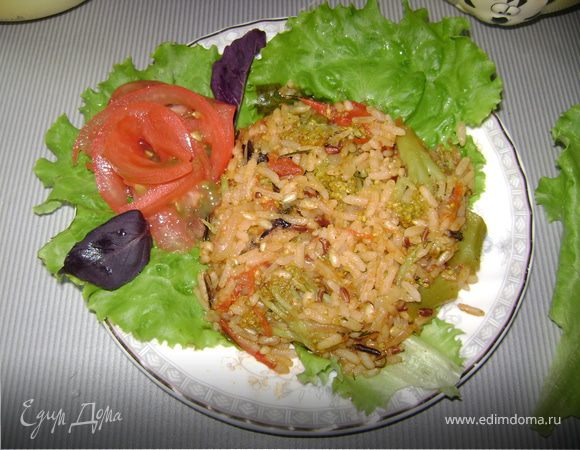 Соте из риса с брокколи Соте из риса с брокколи